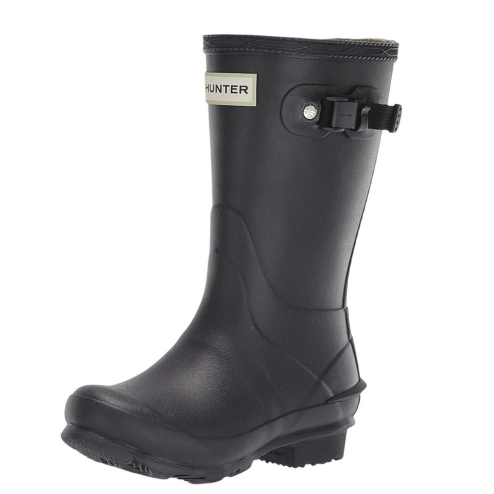 Hunter Original Black Norris Field Waterproof Rubber Rain Boots Kids Size 13/1
